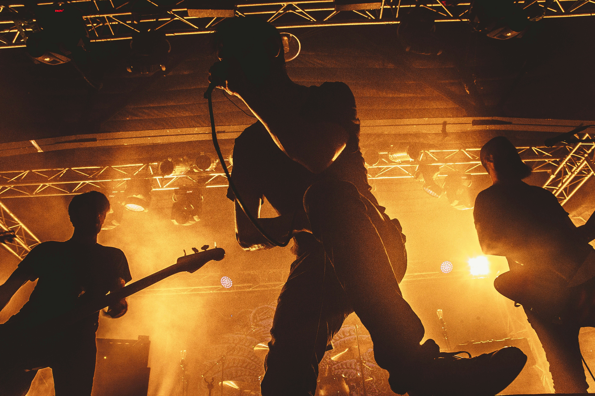Band performing live